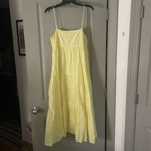 Pale Yellow Tiered Dress